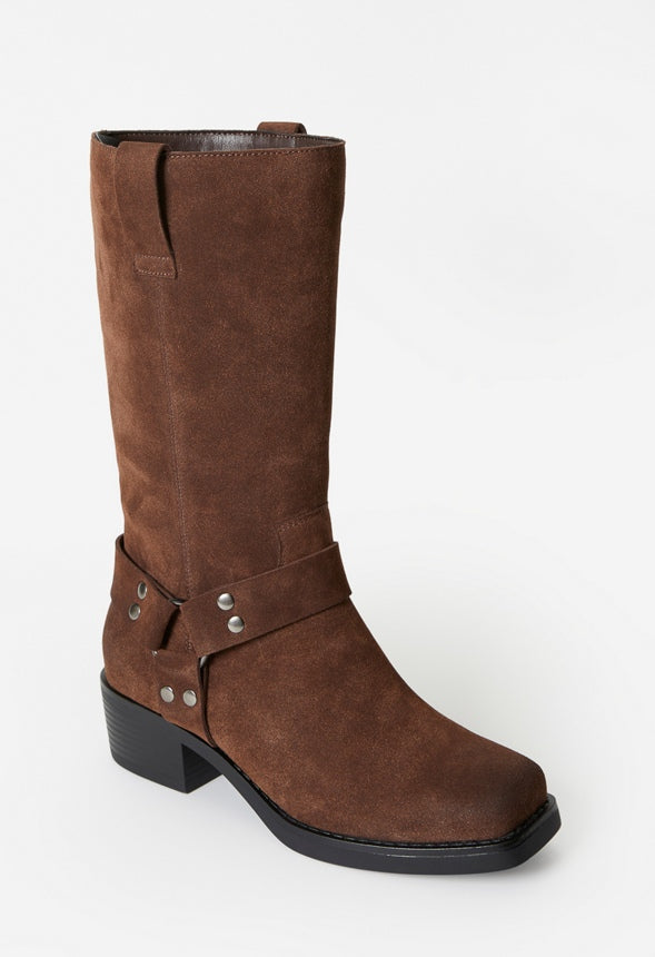 Braxton Flat Boot Dark Brown