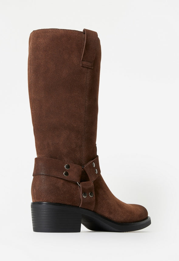 Braxton Flat Boot Dark Brown