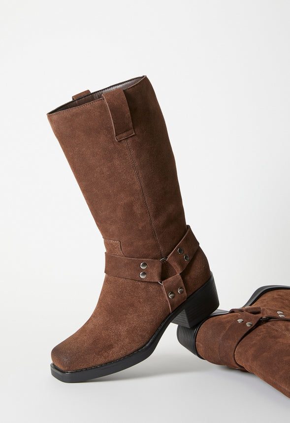 Braxton Flat Boot Dark Brown