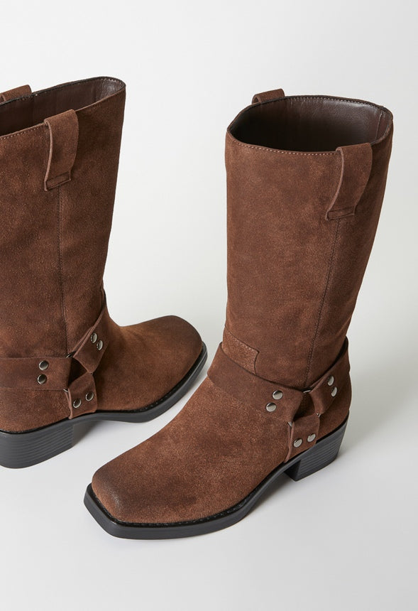 Braxton Flat Boot Dark Brown