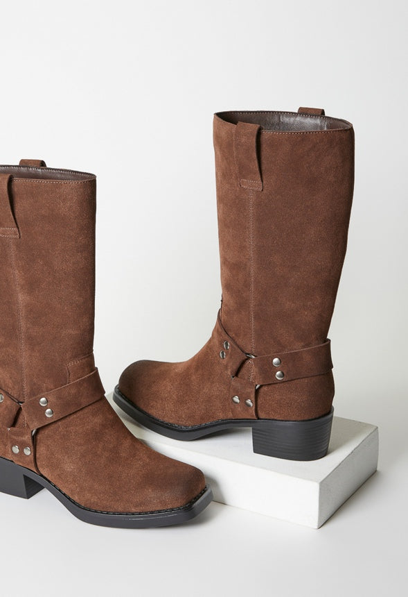 Braxton Flat Boot Dark Brown
