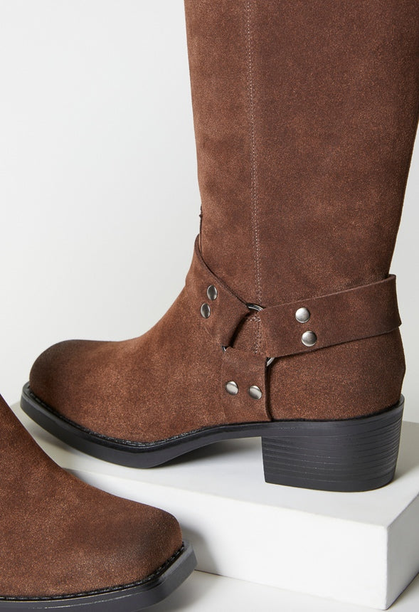 Braxton Flat Boot Dark Brown