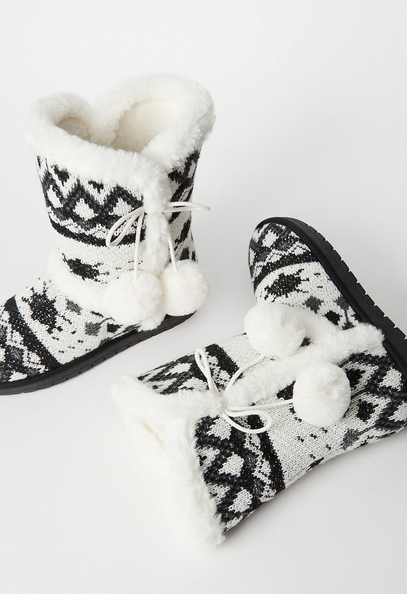 Idina Knit Pom Fuzzie Ivory Multi