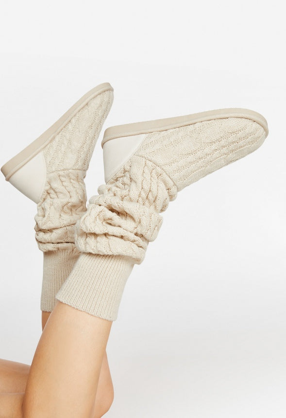 Brittany Knit Sock Fuzzie Marshmallow