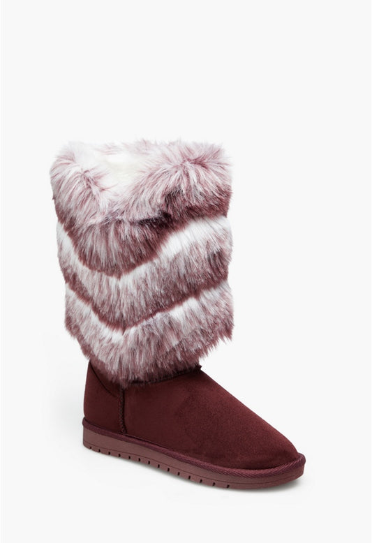 TAEBRELL FUZZY BOOTIE Oxblood