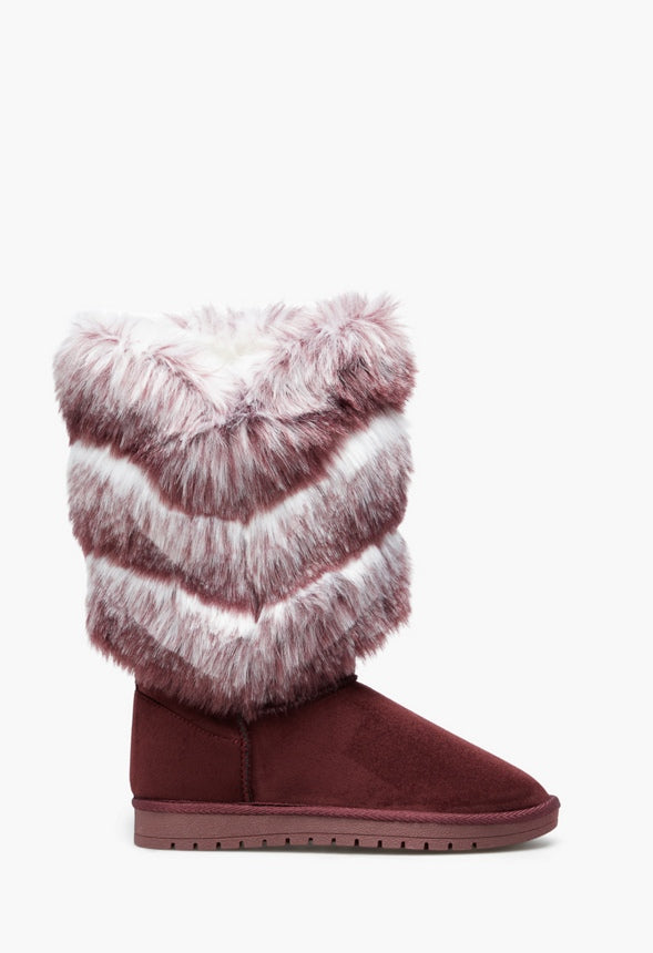 TAEBRELL FUZZY BOOTIE Oxblood