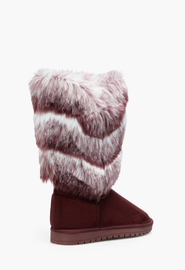 TAEBRELL FUZZY BOOTIE Oxblood