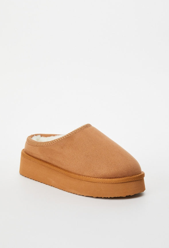 Hailey Platform Fuzzie Light Tan