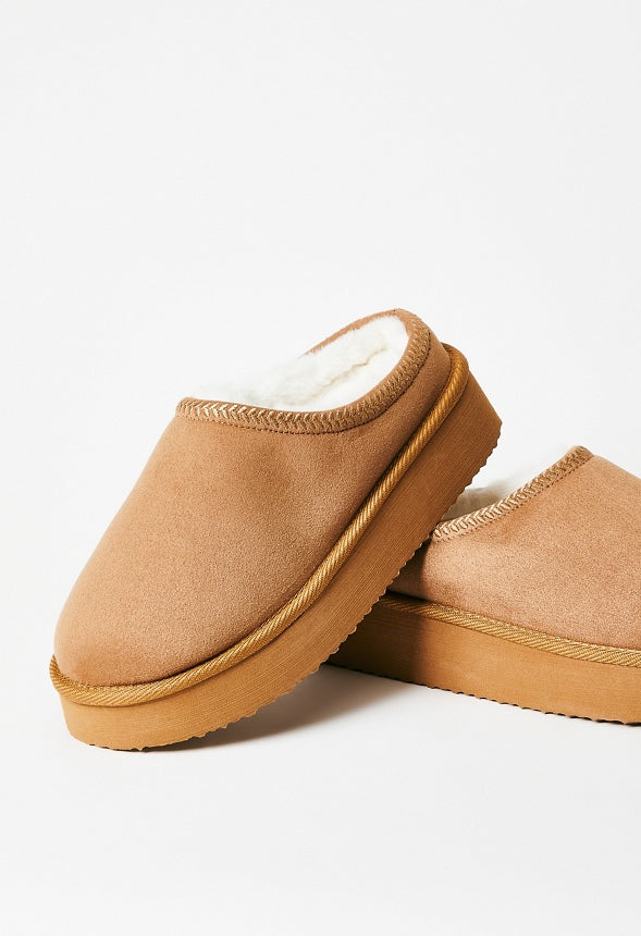 Hailey Platform Fuzzie Light Tan