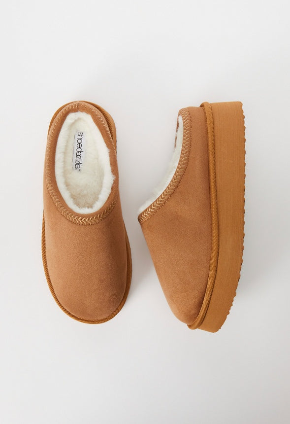 Hailey Platform Fuzzie Light Tan