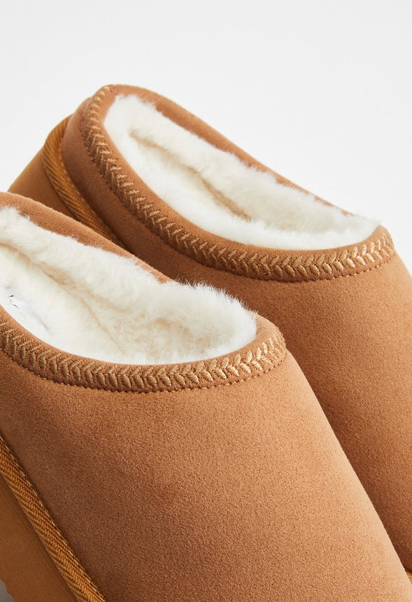 Hailey Platform Fuzzie Light Tan