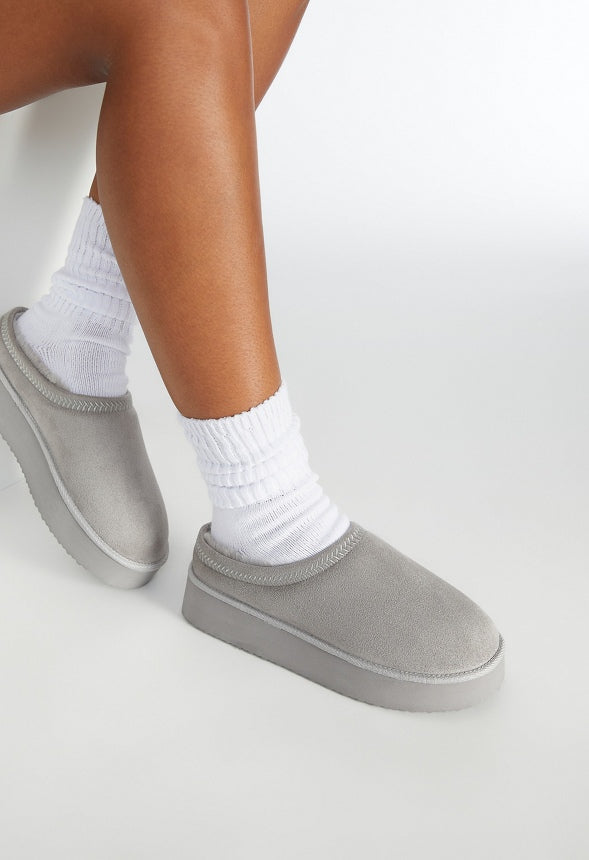 Hailey Platform Fuzzie Gray