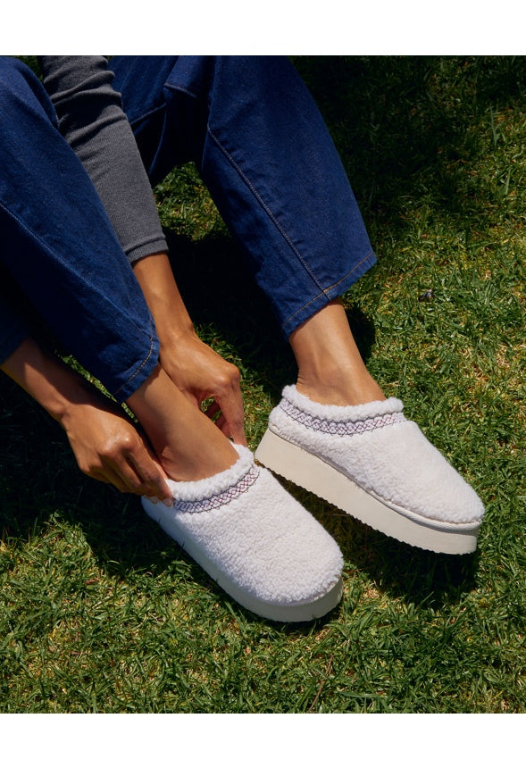 Hailey Platform Fuzzie Gray
