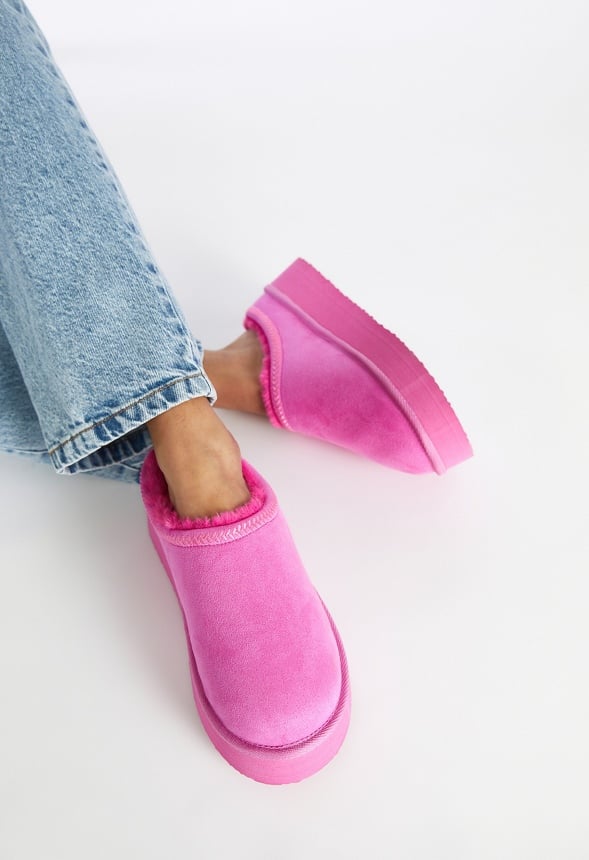 Hailey Platform Fuzzie Pink