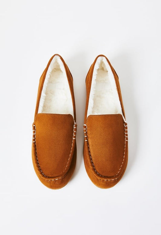 Laurel Fuzzie Slipper Camel