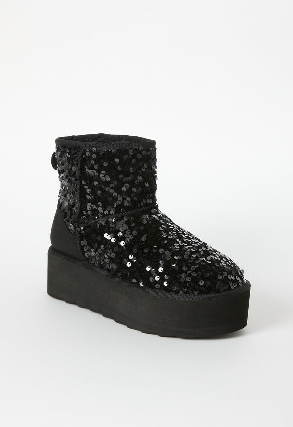 Porsha Fuzzie Bootie Black Caviar