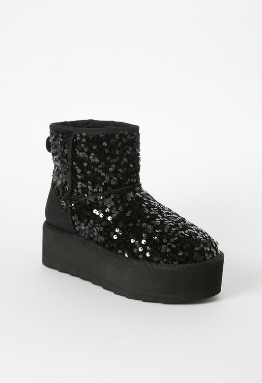 Porsha Fuzzie Bootie Black Caviar