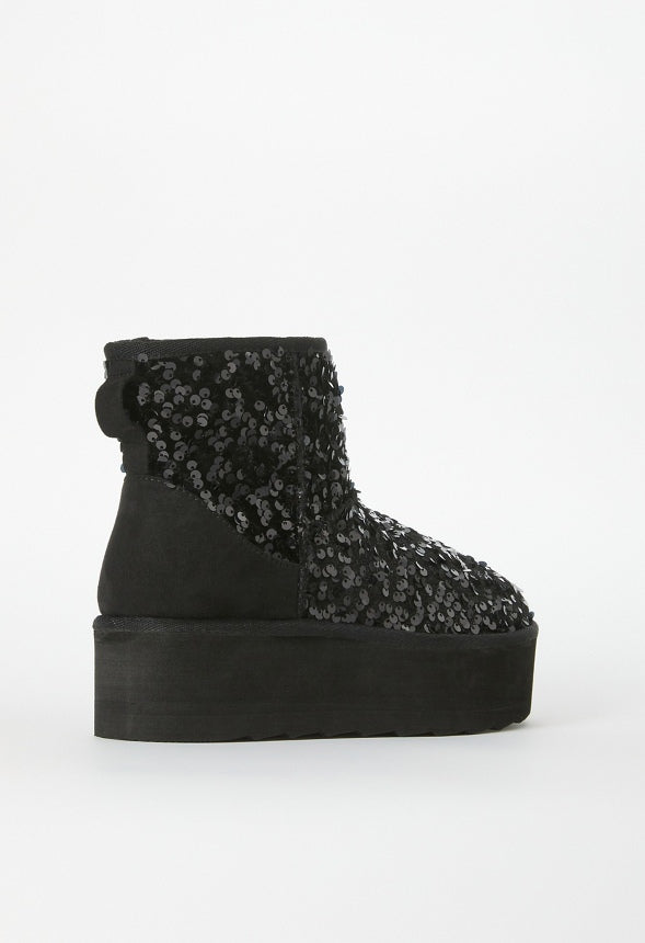 Porsha Fuzzie Bootie Black Caviar