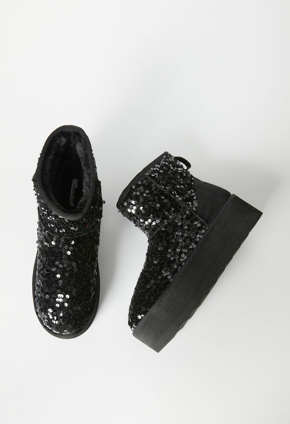 Porsha Fuzzie Bootie Black Caviar