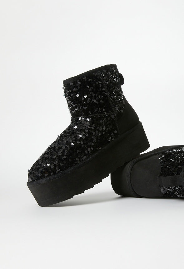 Porsha Fuzzie Bootie Black Caviar