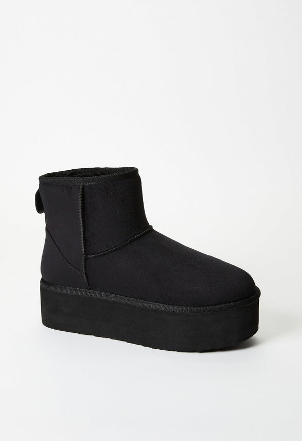 Porsha Fuzzie Bootie Matte Black