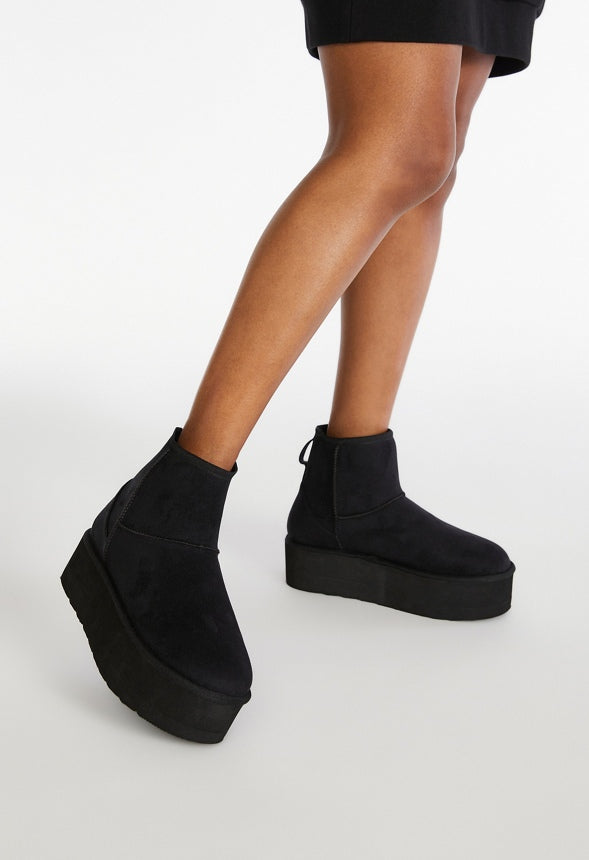 Porsha Fuzzie Bootie Matte Black