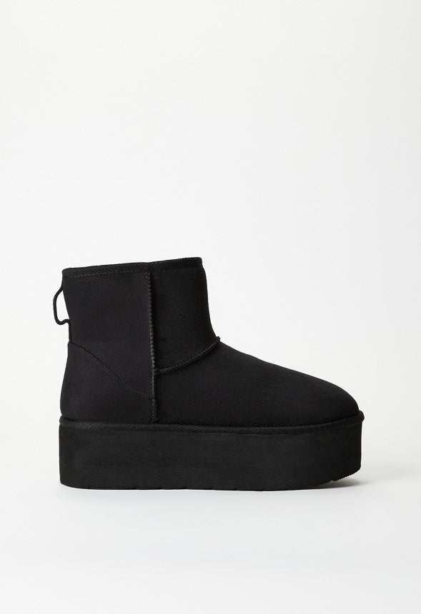 Porsha Fuzzie Bootie Matte Black