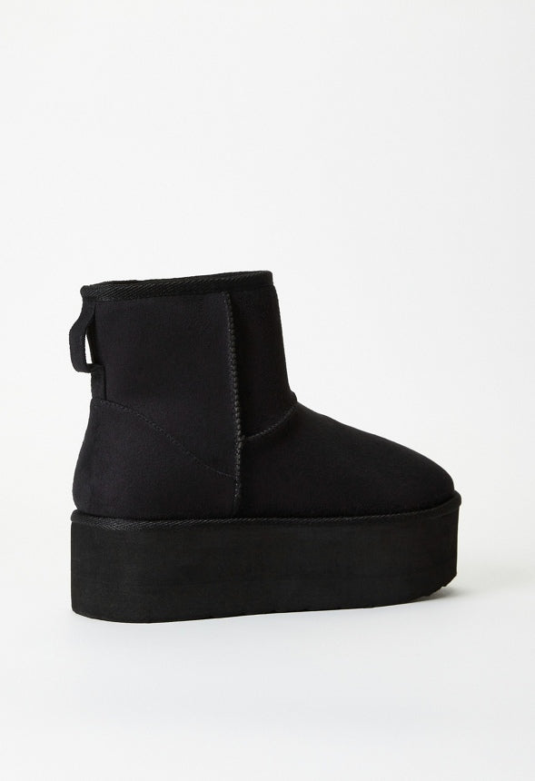Porsha Fuzzie Bootie Matte Black