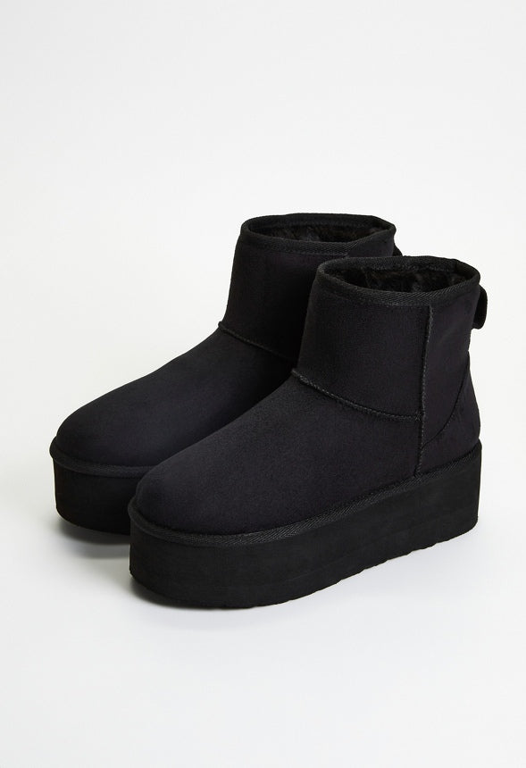 Porsha Fuzzie Bootie Matte Black