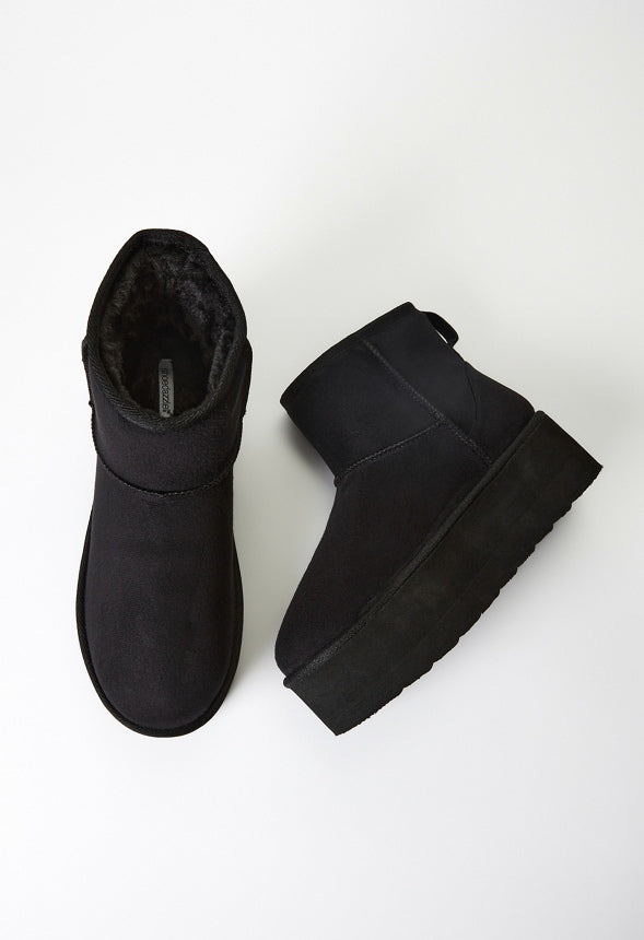Porsha Fuzzie Bootie Matte Black