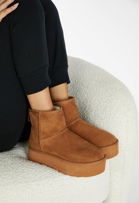Porsha Fuzzie Bootie Light Camel
