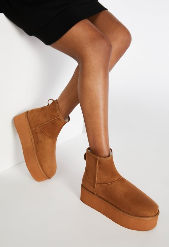 Porsha Fuzzie Bootie Light Camel