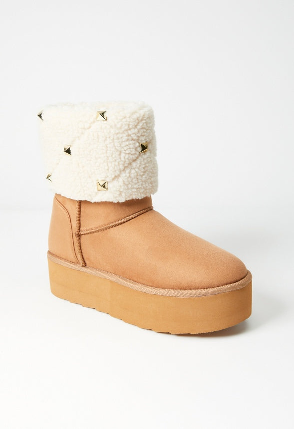 Nicola Fuzzie Bootie Light Camel