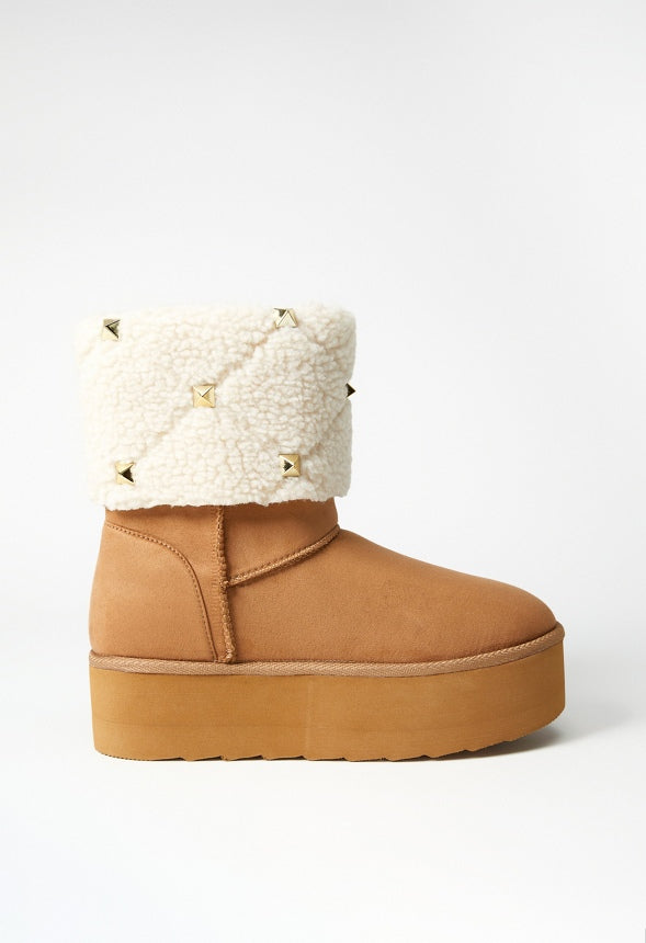 Nicola Fuzzie Bootie Light Camel