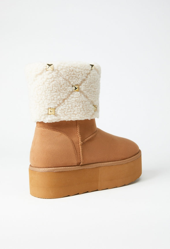 Nicola Fuzzie Bootie Light Camel