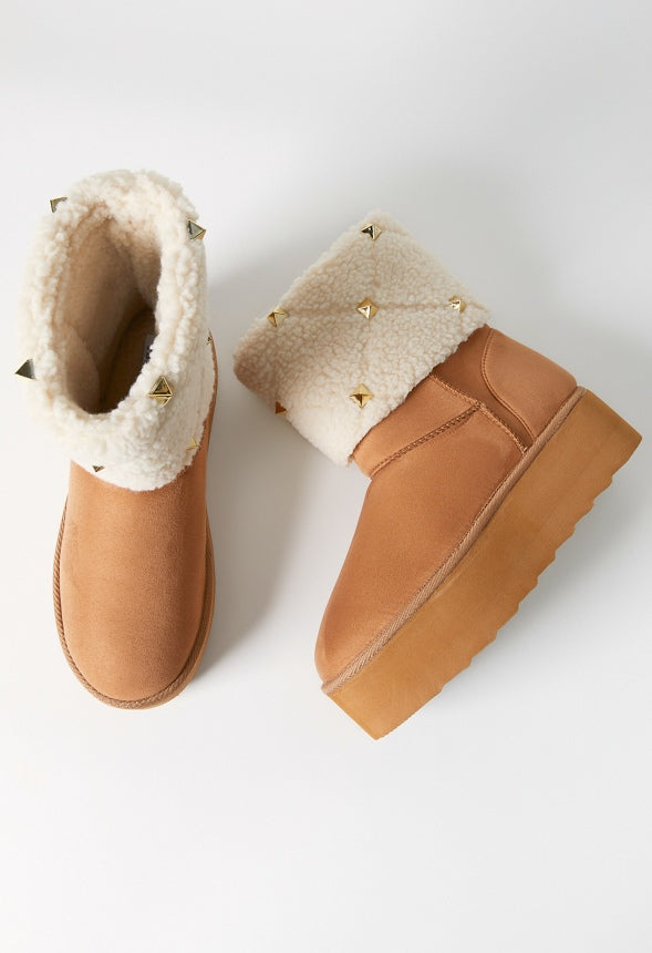 Nicola Fuzzie Bootie Light Camel