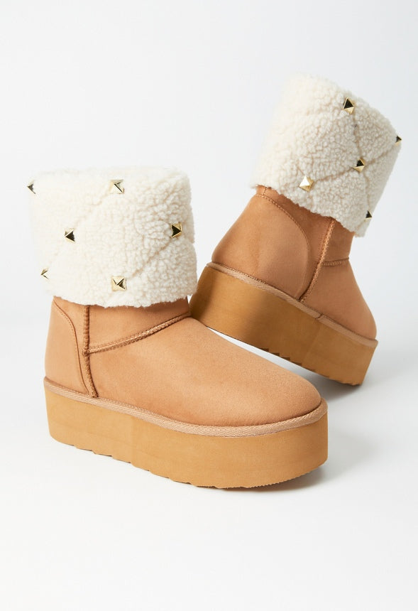 Nicola Fuzzie Bootie Light Camel