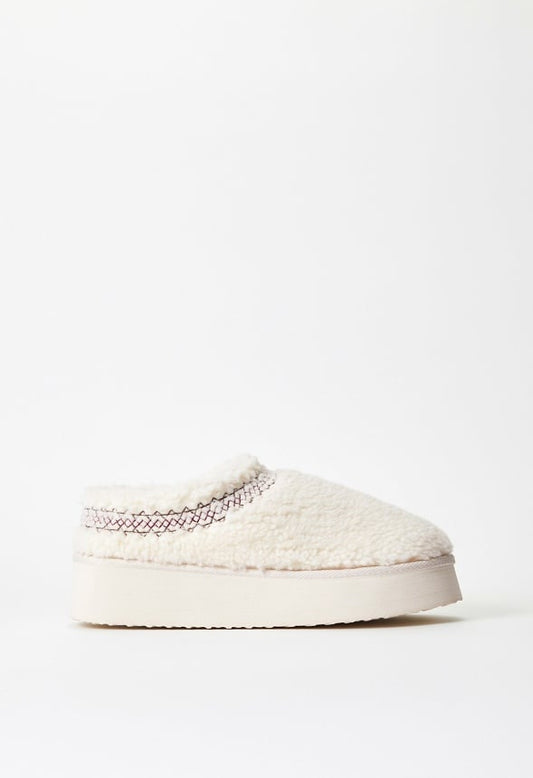 Hailey Platform Fuzzie Natural Shearling