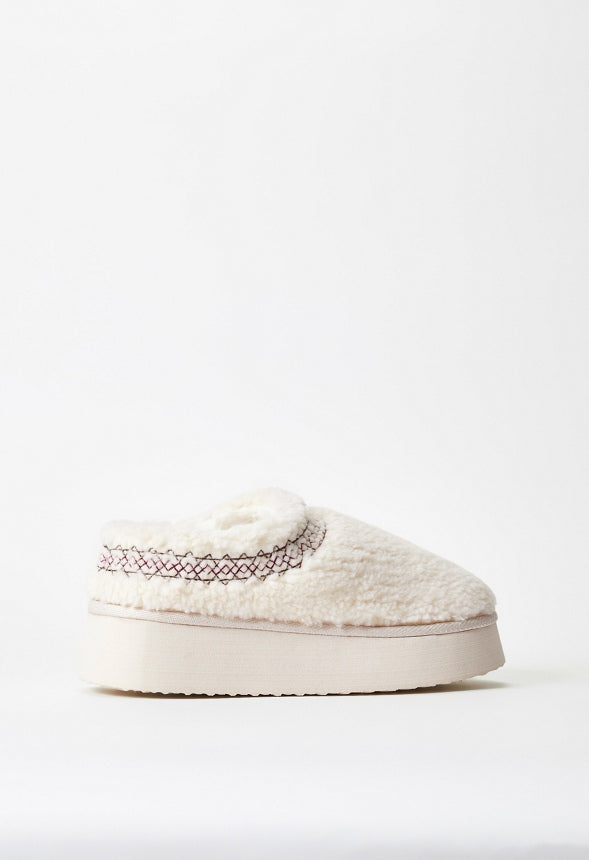 Hailey Platform Fuzzie Natural Shearling