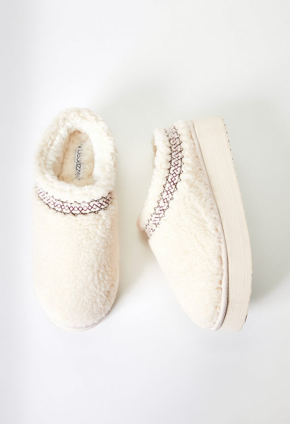 Hailey Platform Fuzzie Natural Shearling