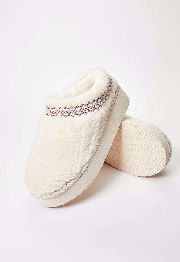 Hailey Platform Fuzzie Natural Shearling