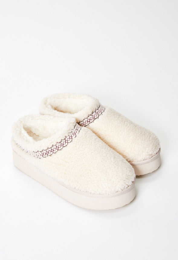 Hailey Platform Fuzzie Natural Shearling