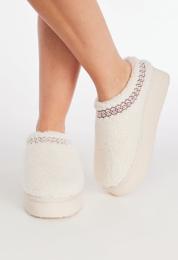 Hailey Platform Fuzzie Natural Shearling