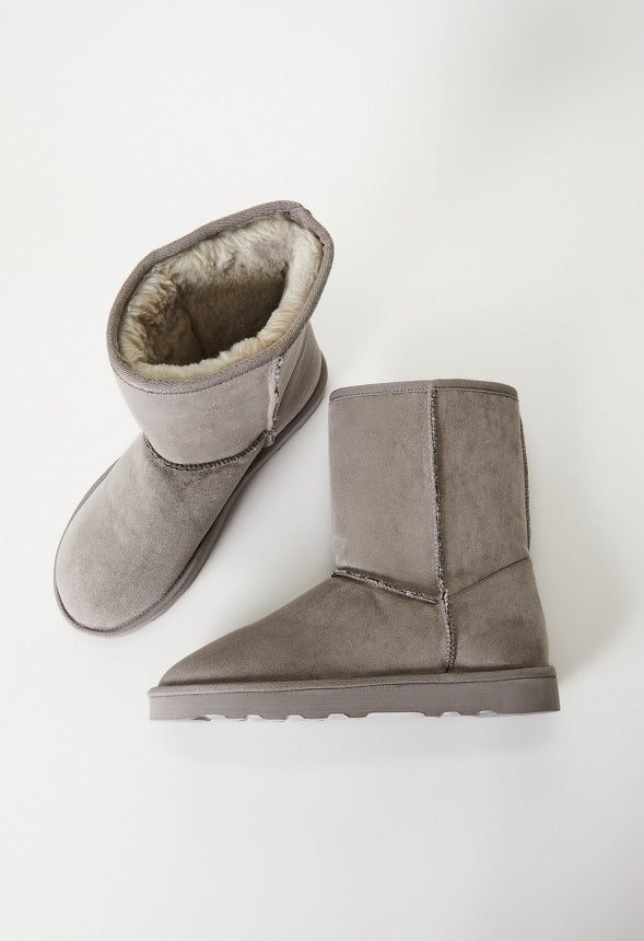Brynne Fuzzie Bootie Gray