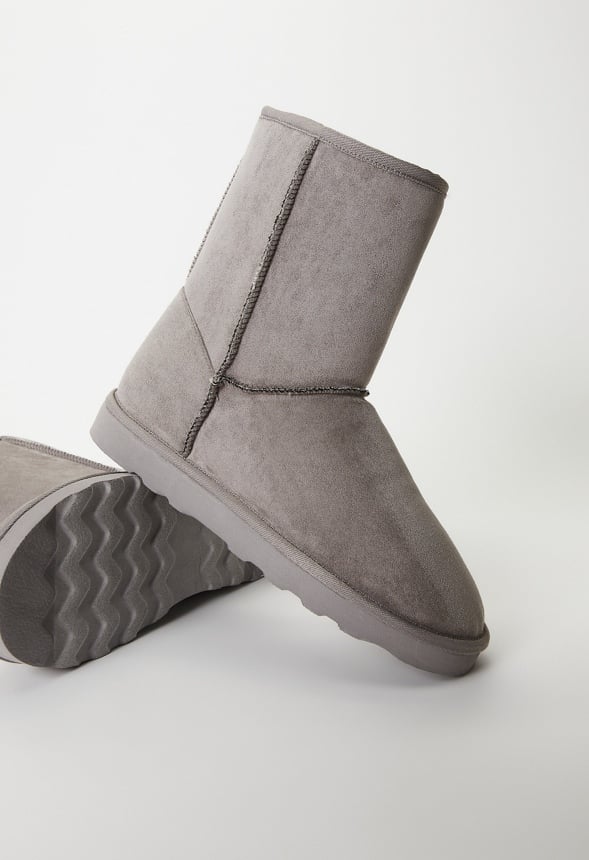Brynne Fuzzie Bootie Gray