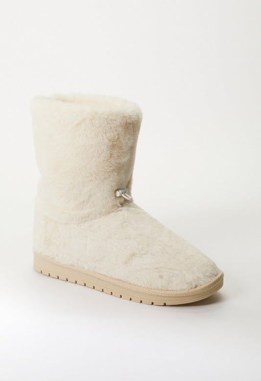 Lumi Fuzzie Bootie Birch White