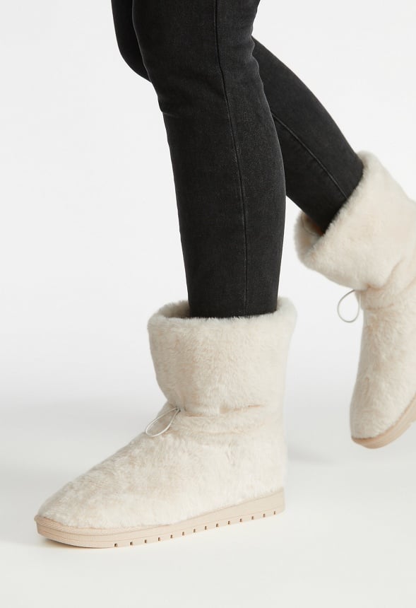 Lumi Fuzzie Bootie Birch White