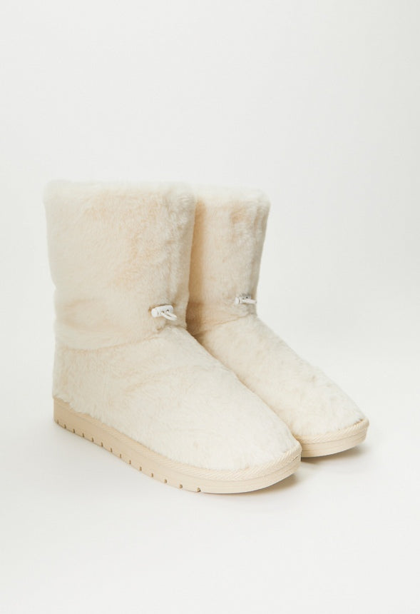 Lumi Fuzzie Bootie Birch White