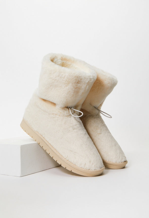 Lumi Fuzzie Bootie Birch White