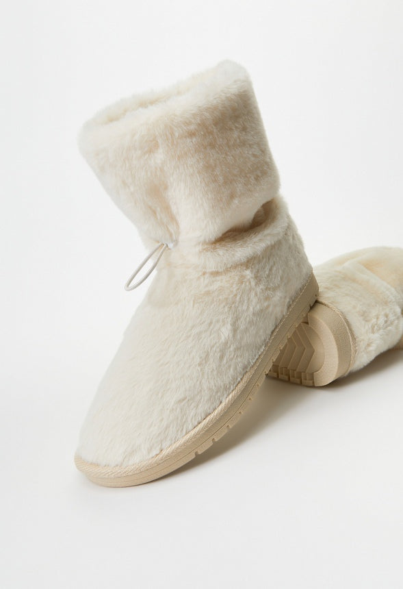 Lumi Fuzzie Bootie Birch White